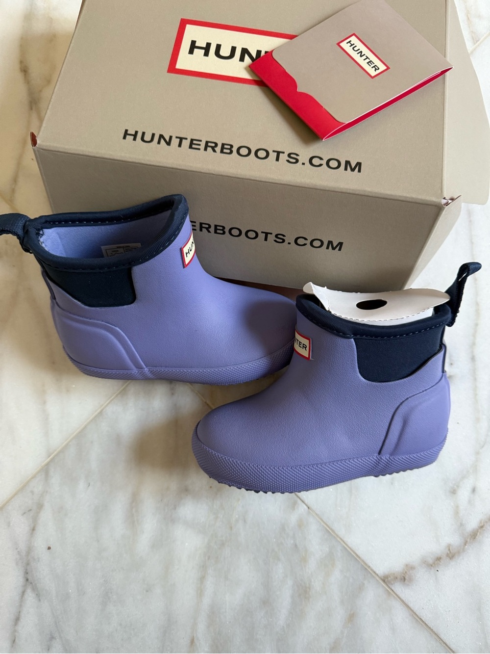 Hunter Kids Purple Finley Rain Boots Toddler Size 7 US Waterproof - NEW in box